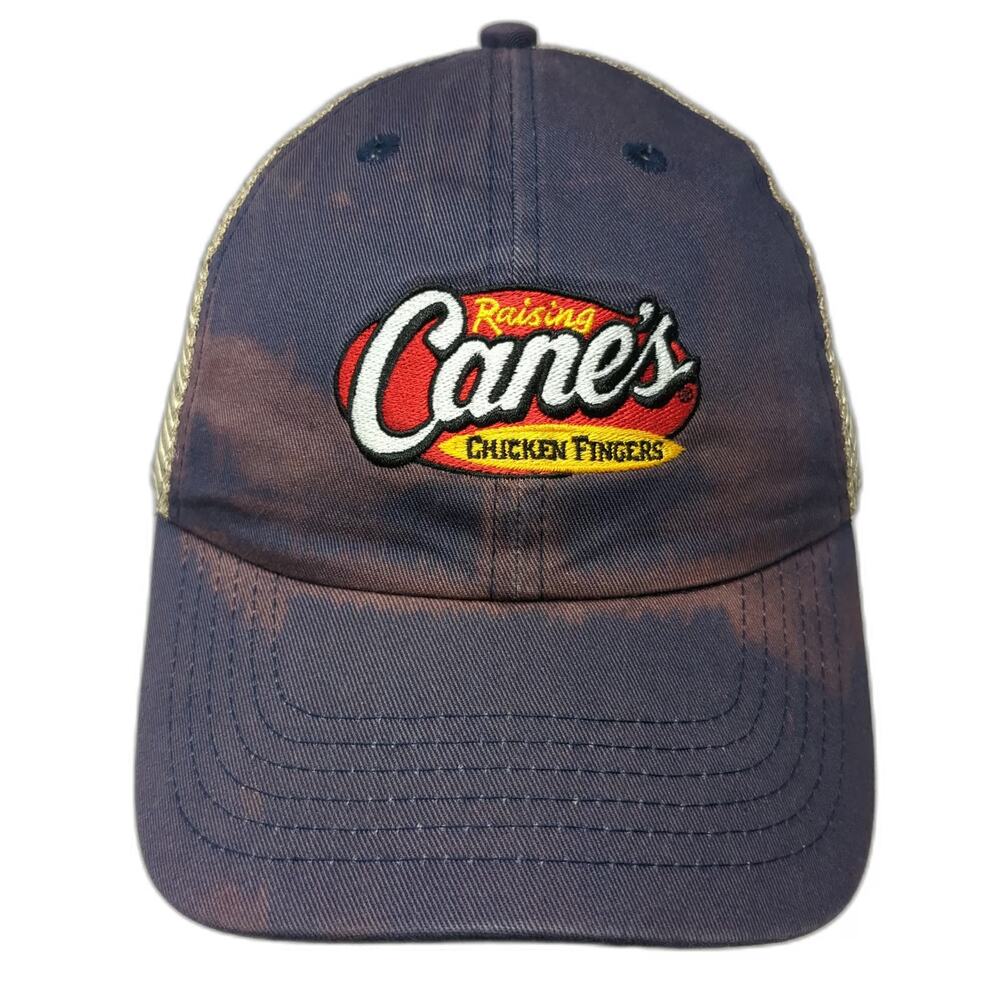 Raising Cane's Chicken Fingers Trucker Hat Blue One Size Mesh Snapback Logo